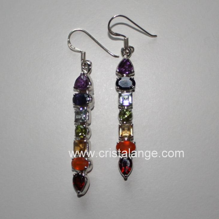 Fadhila earrings with chakra gemstones