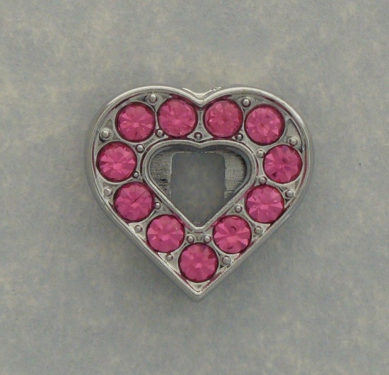 Coeur Strass Roses