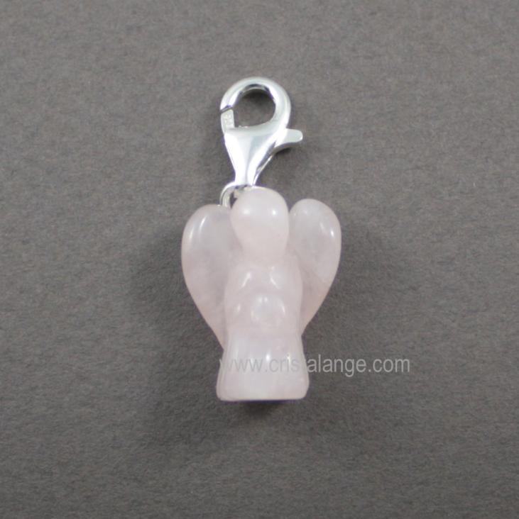 Breloque bébé ange quartz rose - exclusivité