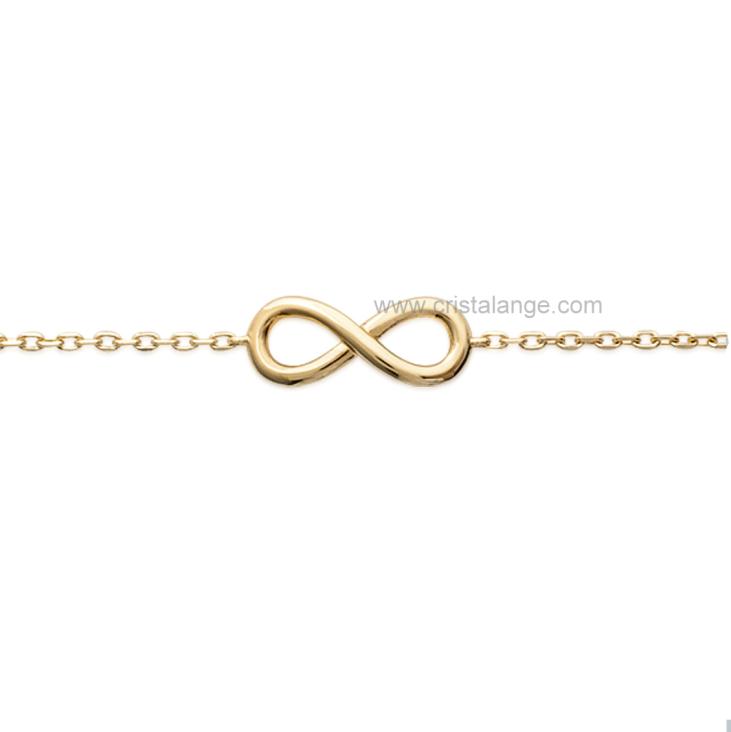 Bracelet noeud infini plaqué or