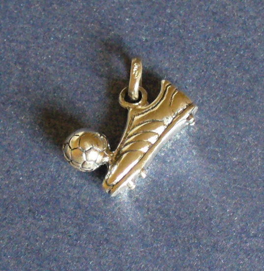 Football shoe silver Pendant