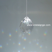 Set of 2  Facetted Crystal Ball 30 mm