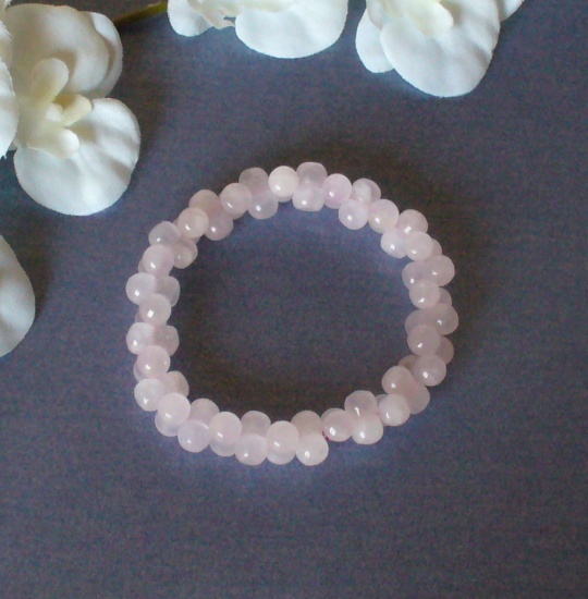 Rose quartz bracelet 8 shape