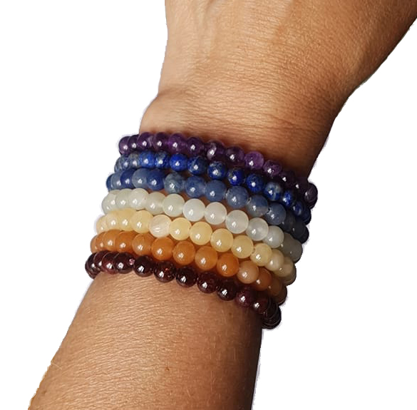 7 chakra bracelets semi precious stones