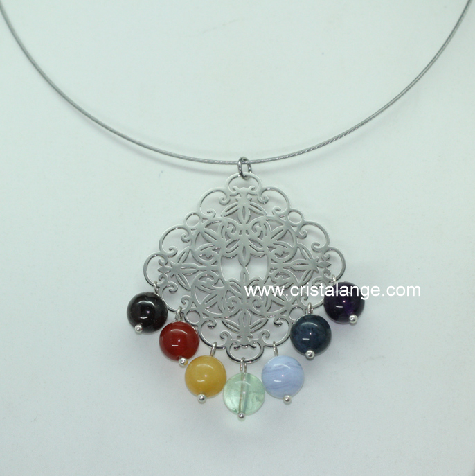 Chakra semi precious stone necklace