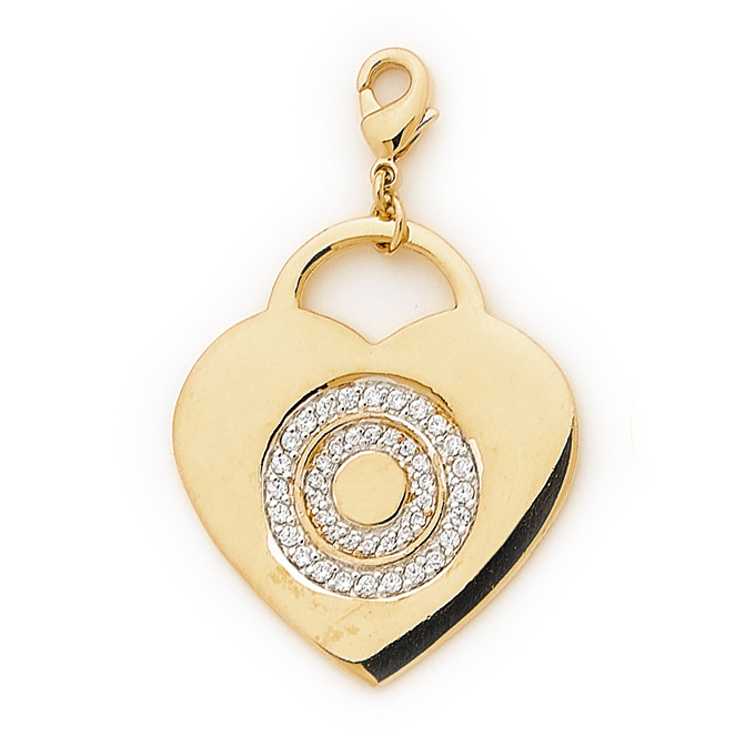 Abella heart gold plated charm