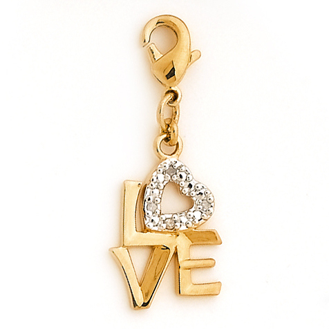 Gold plated LOVE charm