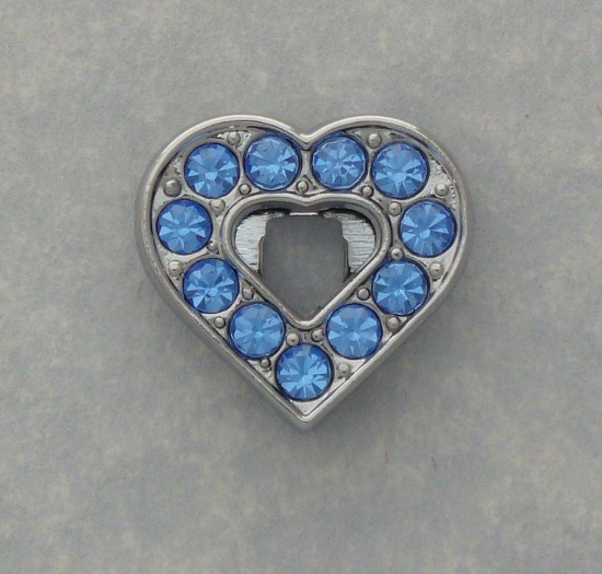Blue Rhinestone Heart