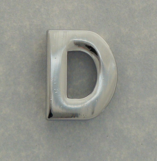 D chrome steel letter