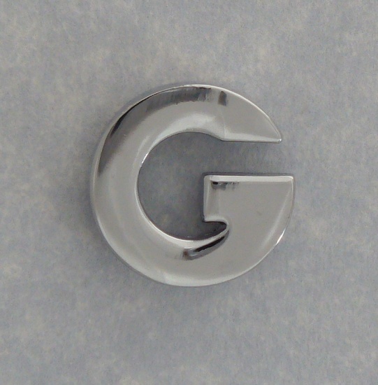 G chrome steel letter