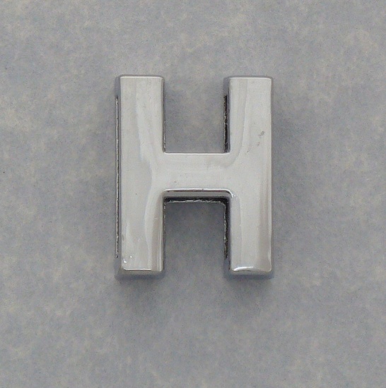 H chrome steel letter