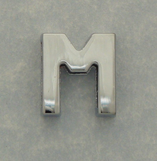 M chrome steel letter