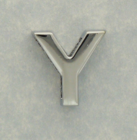 Y chrome steel letter