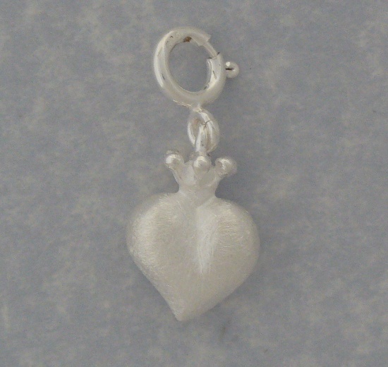 Crown of my Heart silver charm