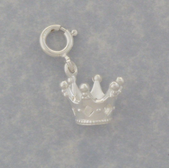 Crown silver charm
