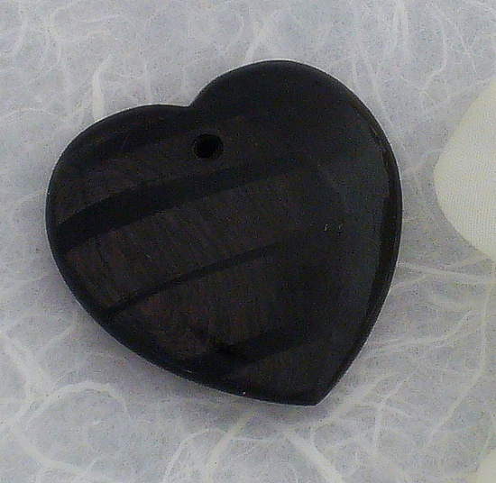 Hyperstene heart pendant