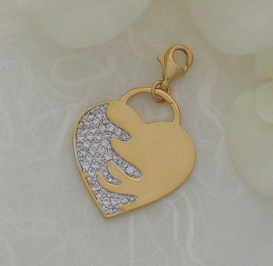 Abelina heart gold plated charm