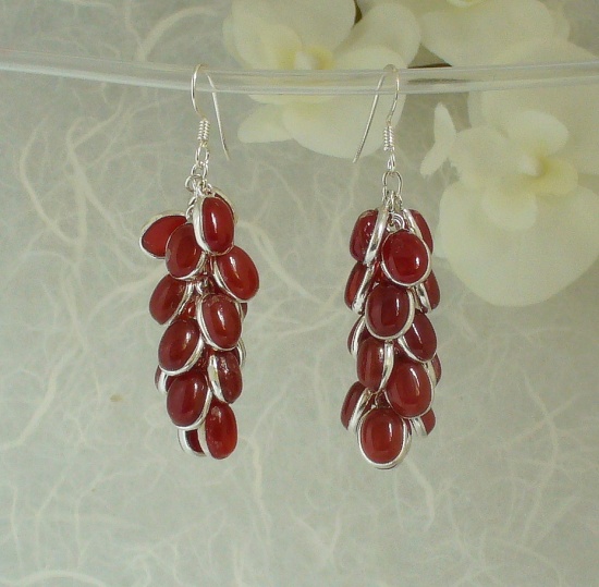 Grape of Cornelian earrings