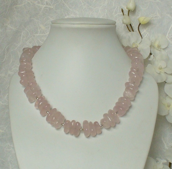 Rose Quartz Pebble Necklace