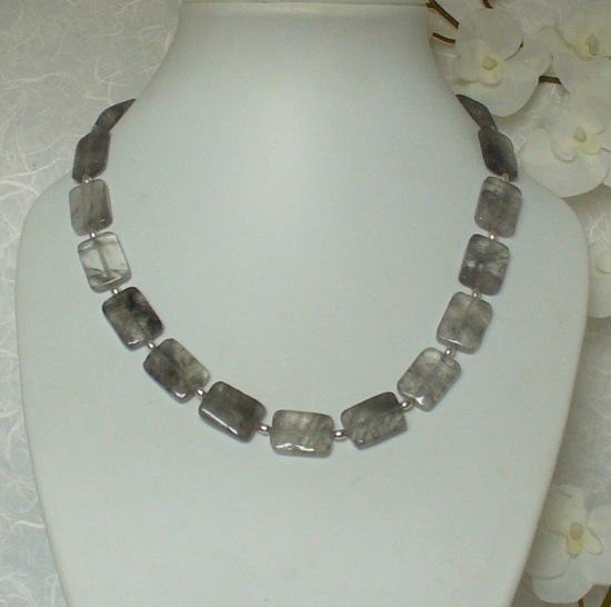 Grey Crystal Necklace