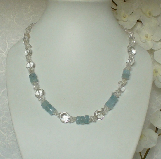 Amalia Aquamarine Crystal Necklace