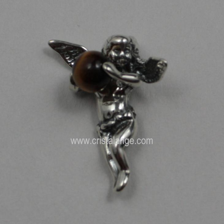 Guardian angel with a tiger’s eye bead