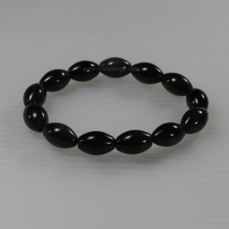 Discover the energetic properties of gemstones and semi precious stones, here a heaven's eye bracelet, black stone