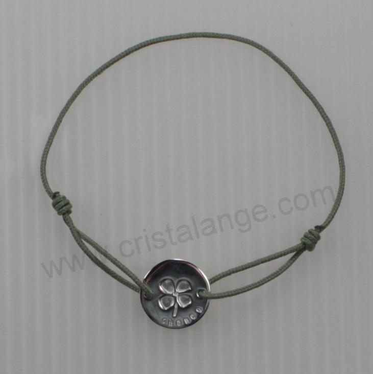 Marie Laure T «chance» silver coin on link bracelet