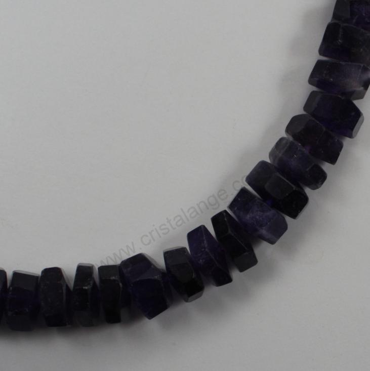 Dicover the power of gemstones with this amethyst, purple natural stone, necklace