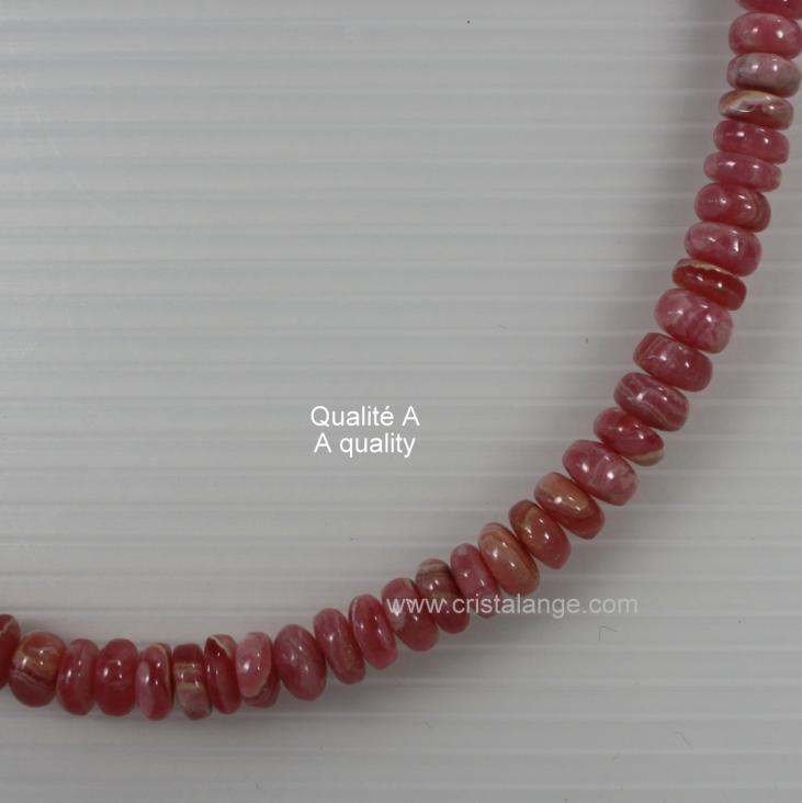 Discover the healing power of stones with this rhodochrosite necklace, pink natural gemstone