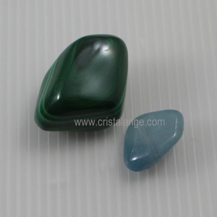 Malachite & Aquamarine (tumbled stones)