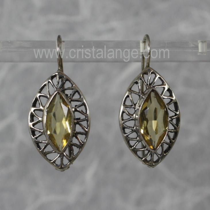 Beverley citrine silver earrings