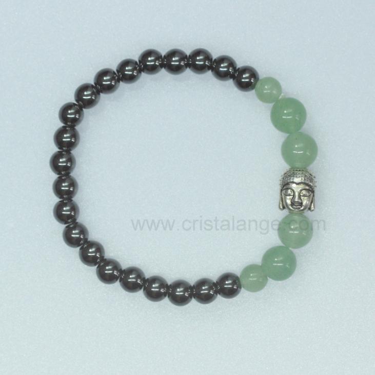 Discover the healing power of stones with this aventurine verte and hematite bracelet . Cristalange.com