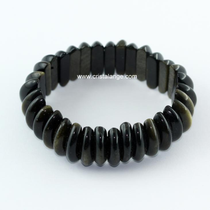 Gold obsidian bracelet