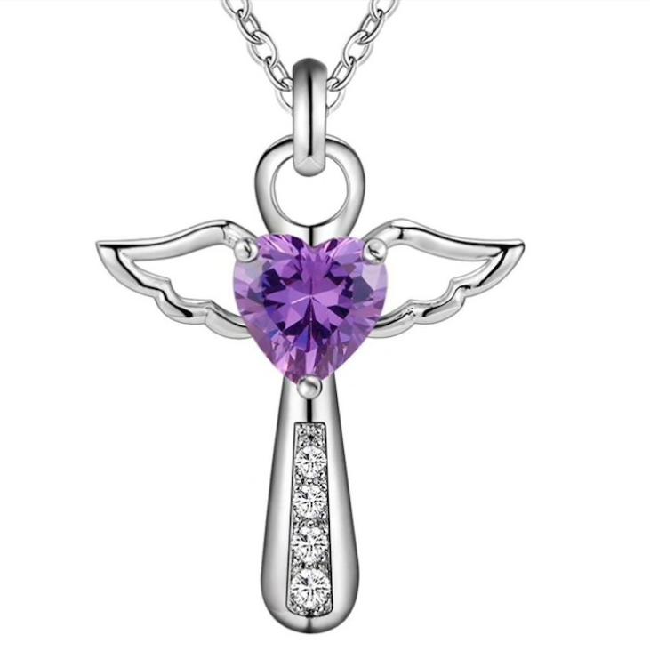 Heart angel necklace