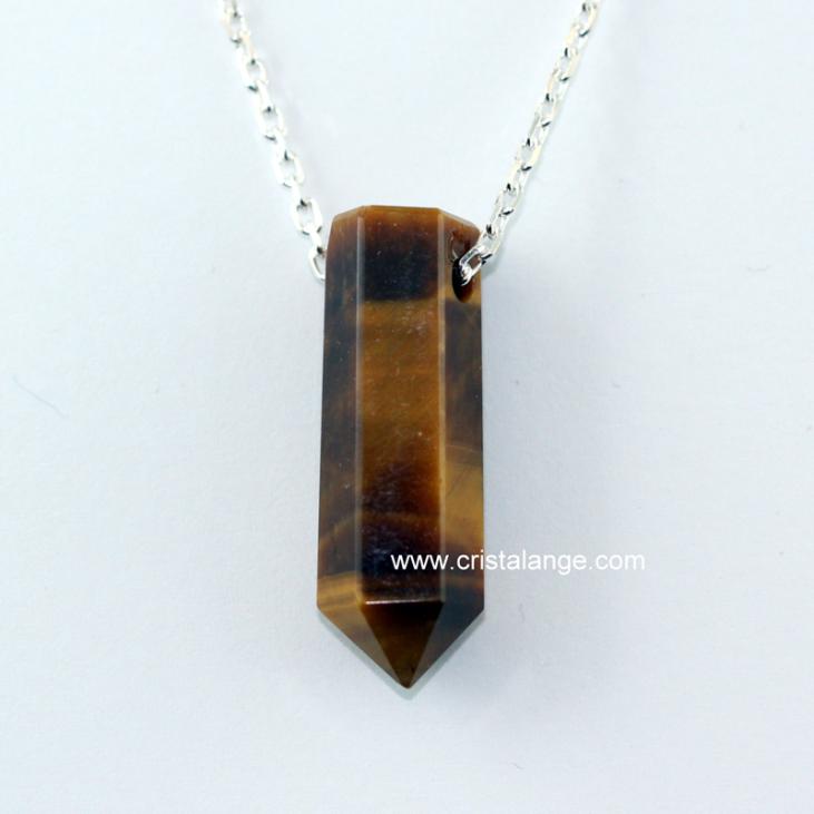 Tiger's eye point necklace