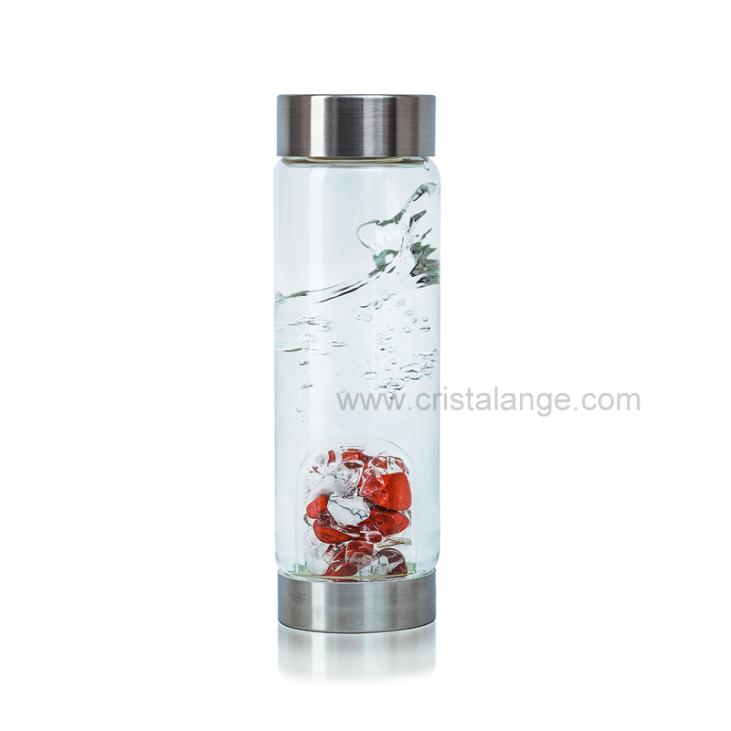 Red Jasper magnesite rock crystal water gemstone mobile bottle