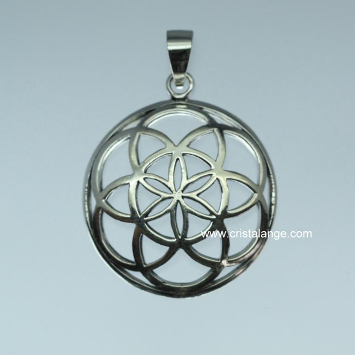 Discover our range of spiritual jewels in silver, then this seed of life and life flower pendant and other Kabbalah symbol. A nice gift idea.