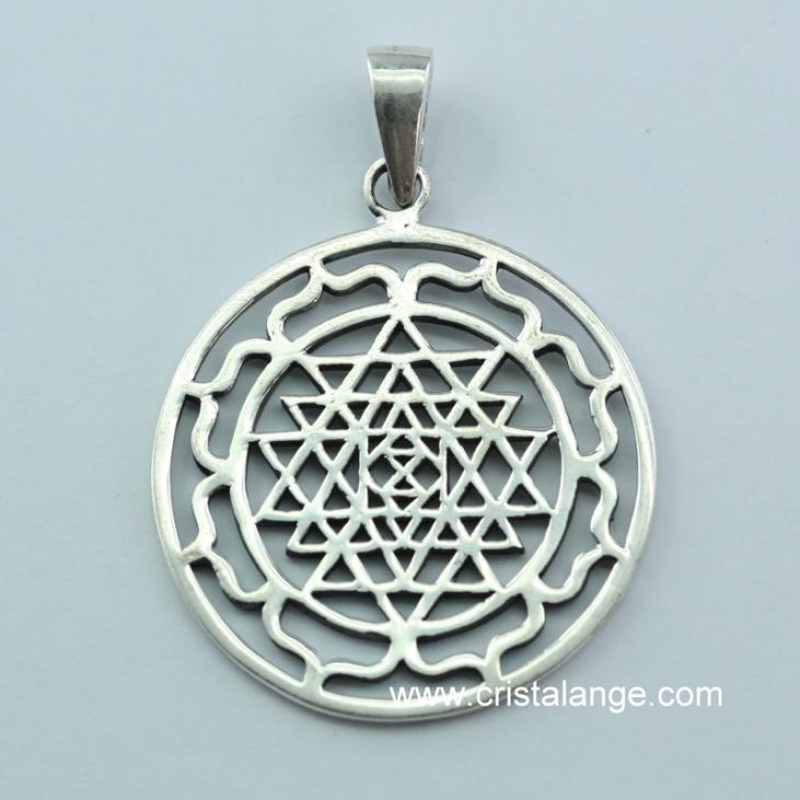 Shri Yantra silver pendant (tantrism and concentration)