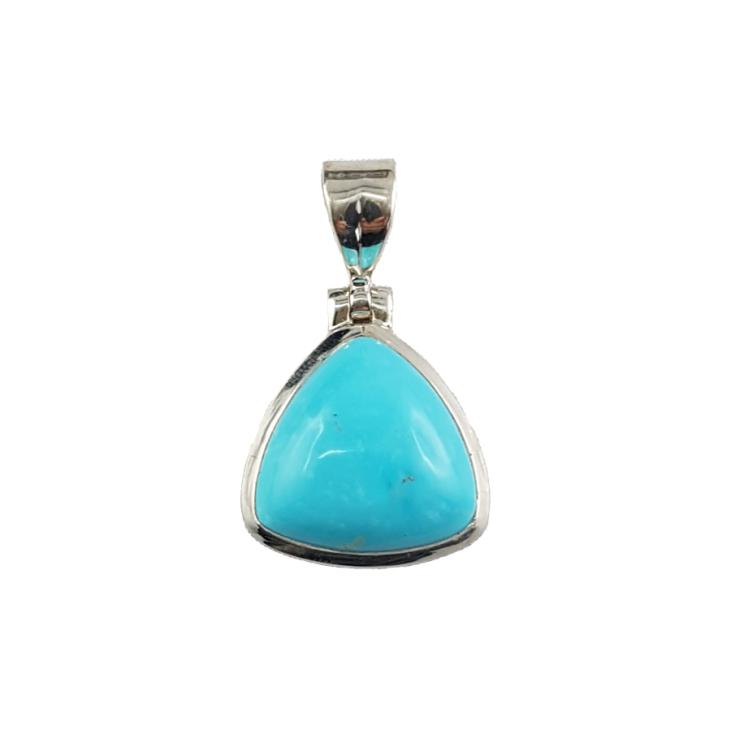 Triangle Sleeping Beauty turquoise pendant
