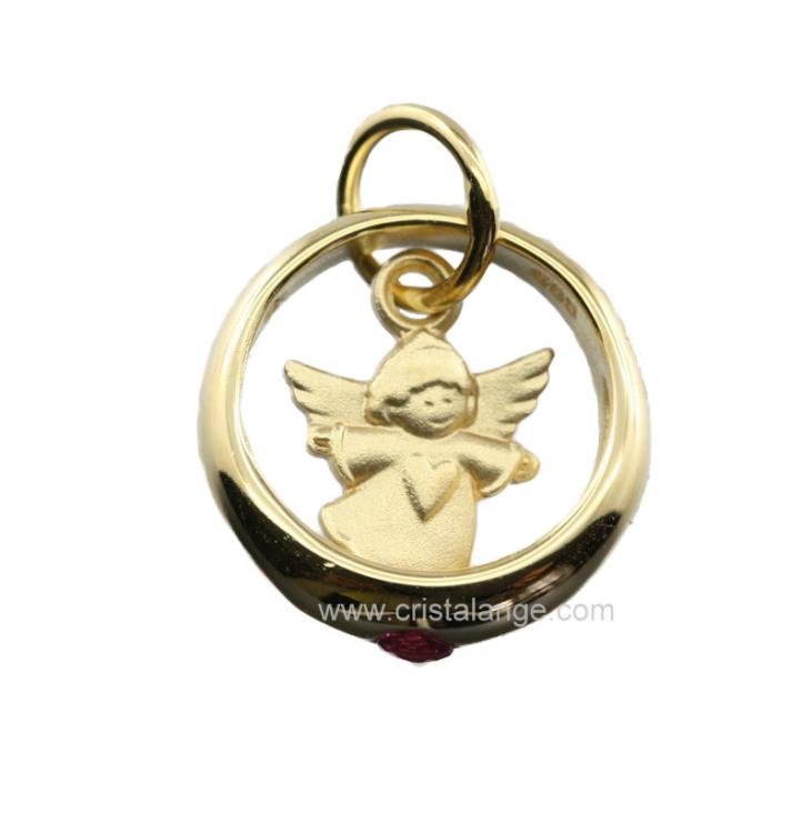 585 gold guardian angel with rubin