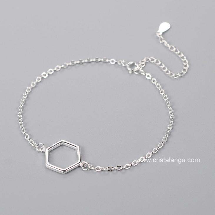 Hexagonal chain bracelet
