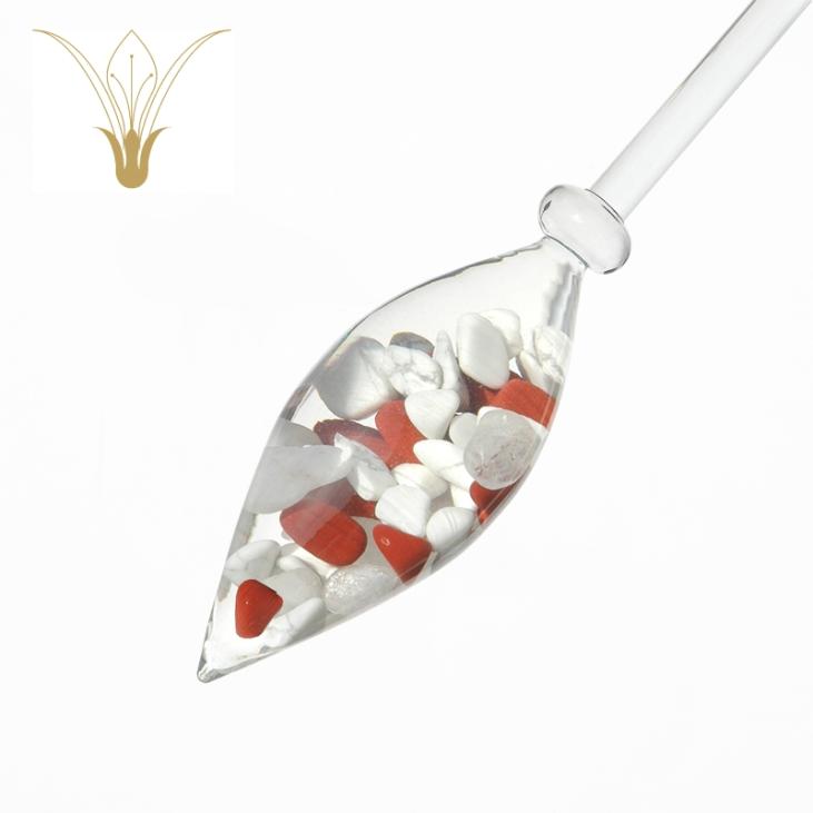 Utilize the crystal elixirs (gemstone water) to enhance your well being with red jasper, rock crystal and magnesite, natural semi precious stones on cristalange.com