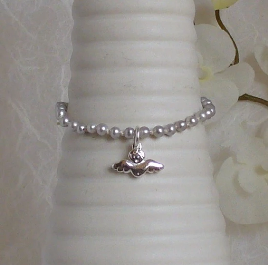 Marie Laure T Pearls Bracelet with Angel