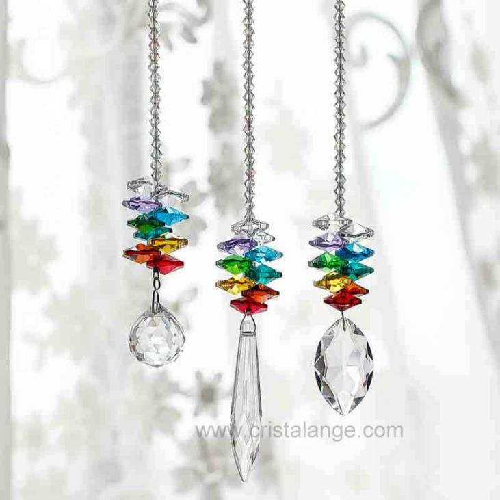Suncatcher set of 3 fengshui crystals pendant