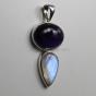 Pendant Edvin with amethyst and moonstone