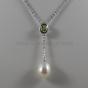Dicover the power of gemstones with this peridot, green natural stone, necklace
