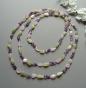 Alexanna long necklace rose quartz, amethyst & serpentin
