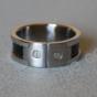 Stainless steel and carbon Baudouin ring