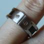 Stainless steel and carbon Baudouin ring